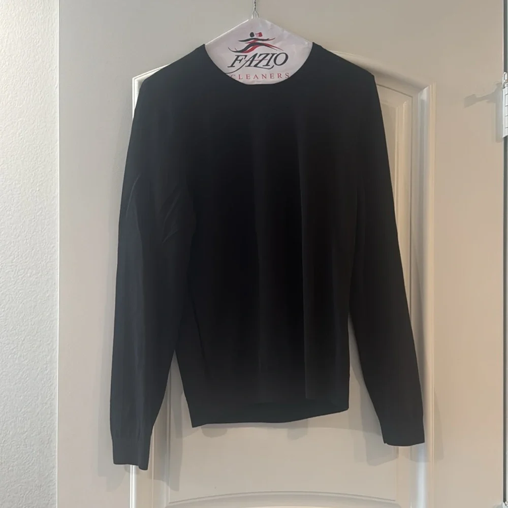 BOSS Slim Fit Black Merino Wool Crewneck Sweater - S - Picture 5 of 16